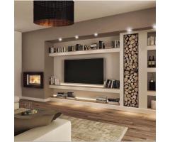 Décoration en placo plâtre et meuble Tv - 5